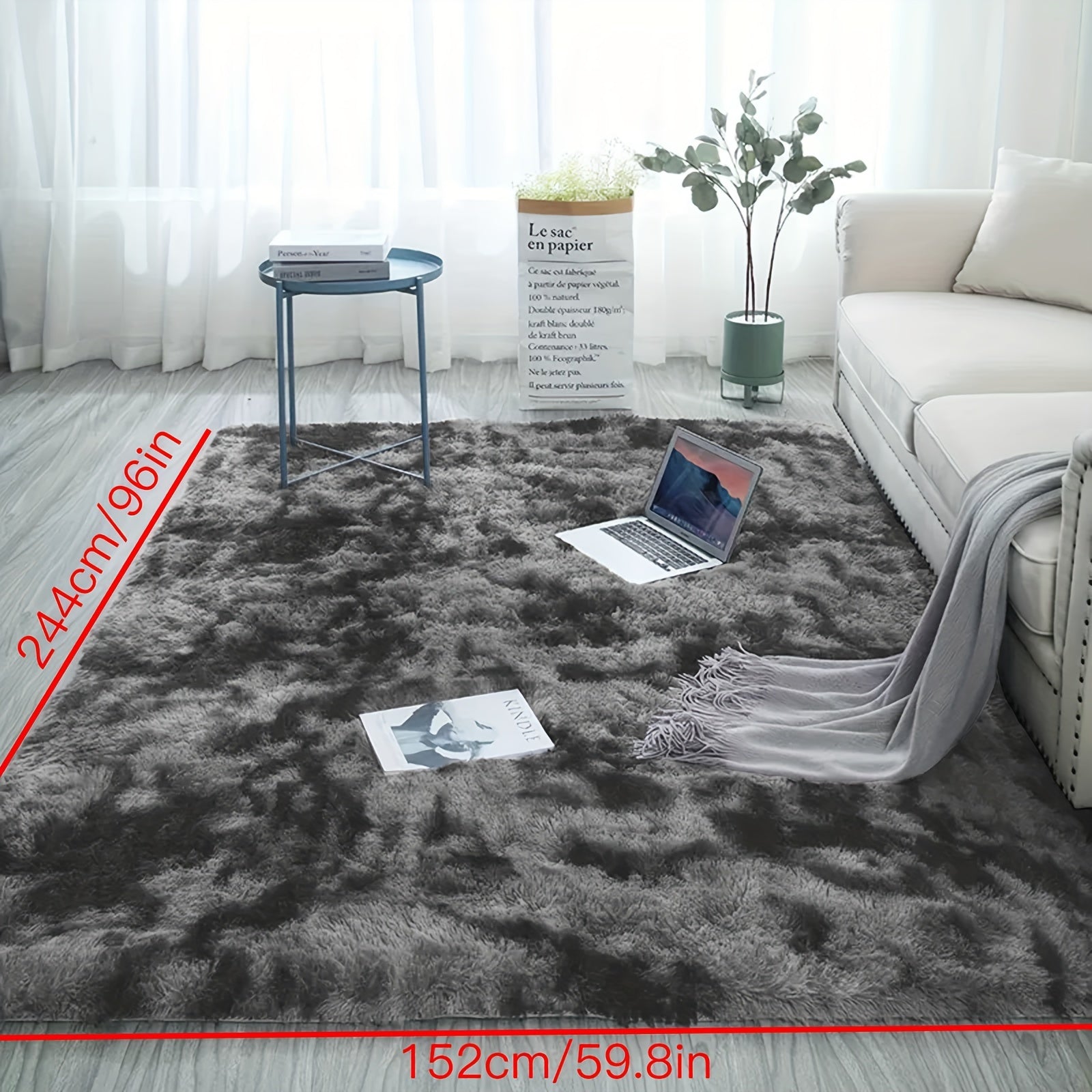Soft Shaggy Tie Dye Area Rugs for Living Room Bedroom 3'x5'