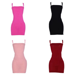 Doll Clothes Tight Fitting Dress Elastic Party Wear for 1 6 Doll