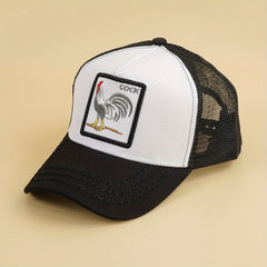 Cartoon Chicken Patch Baseball Cap Mesh Trucker Hat