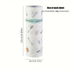 60pcs Roll Thickened Extended Washable Reusable Kitchen Paper