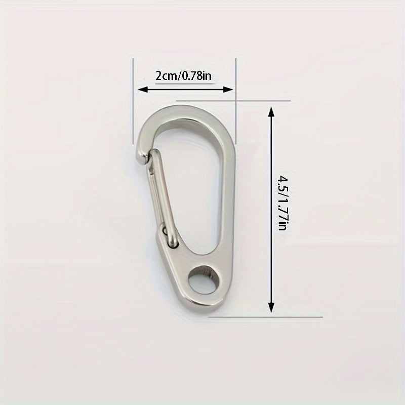 Stainless Steel Carabiner Clip Keychain D Ring for Keys