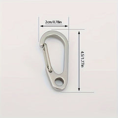 Stainless Steel Carabiner Clip Keychain D Ring for Keys