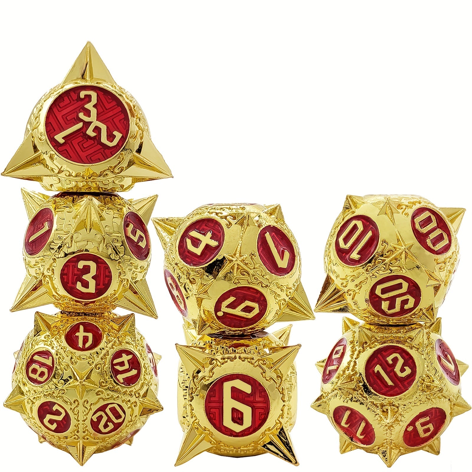 Metal Dice Set 7 Die Metal Polyhedral Dice Set With Gift Metal Box