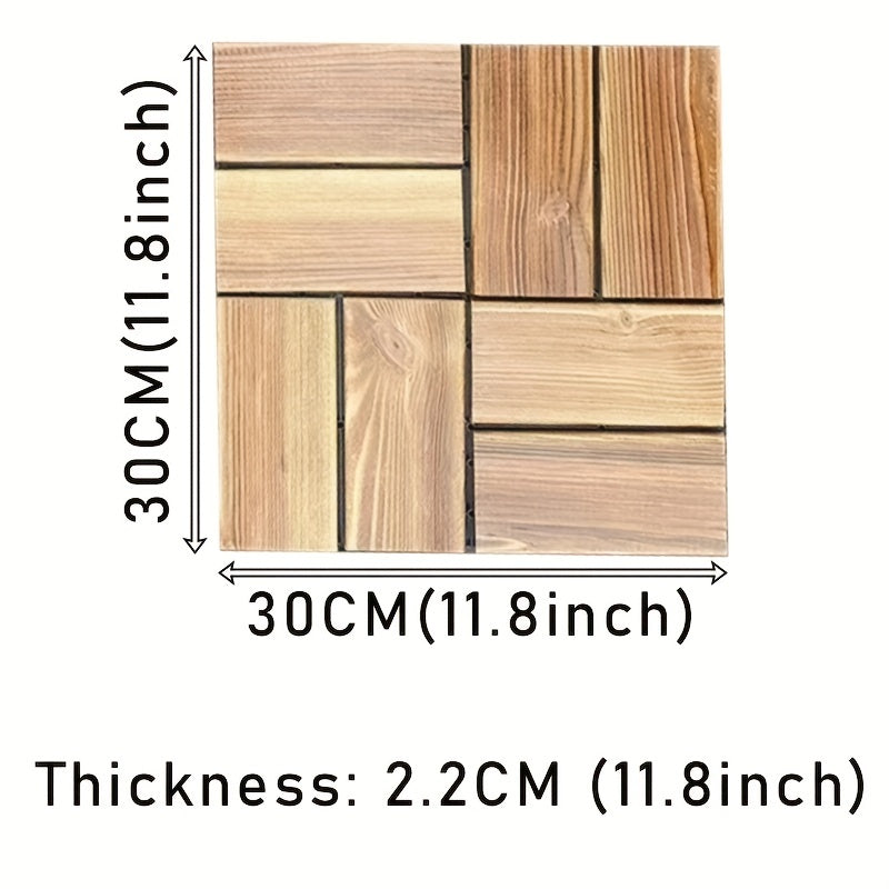 11pcs Wood Flooring 30 Carbonized Anti-corrosion Wood Floor Veneer