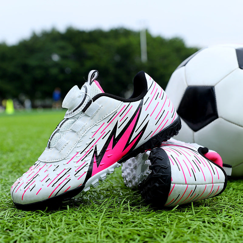 Boys Soccer Shoes TF Cleats Lightweight Athletic Football Shoes