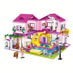 Girls Building Blocks Summer Villa Princess Castle Play House Toy