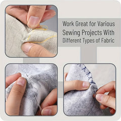 17pcs Hand Sewing Needle Set Big Eye Needle Bottle Leather Needle Embroidery