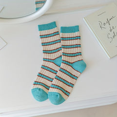 Colorblock Striped Sports Socks Women's Stockings