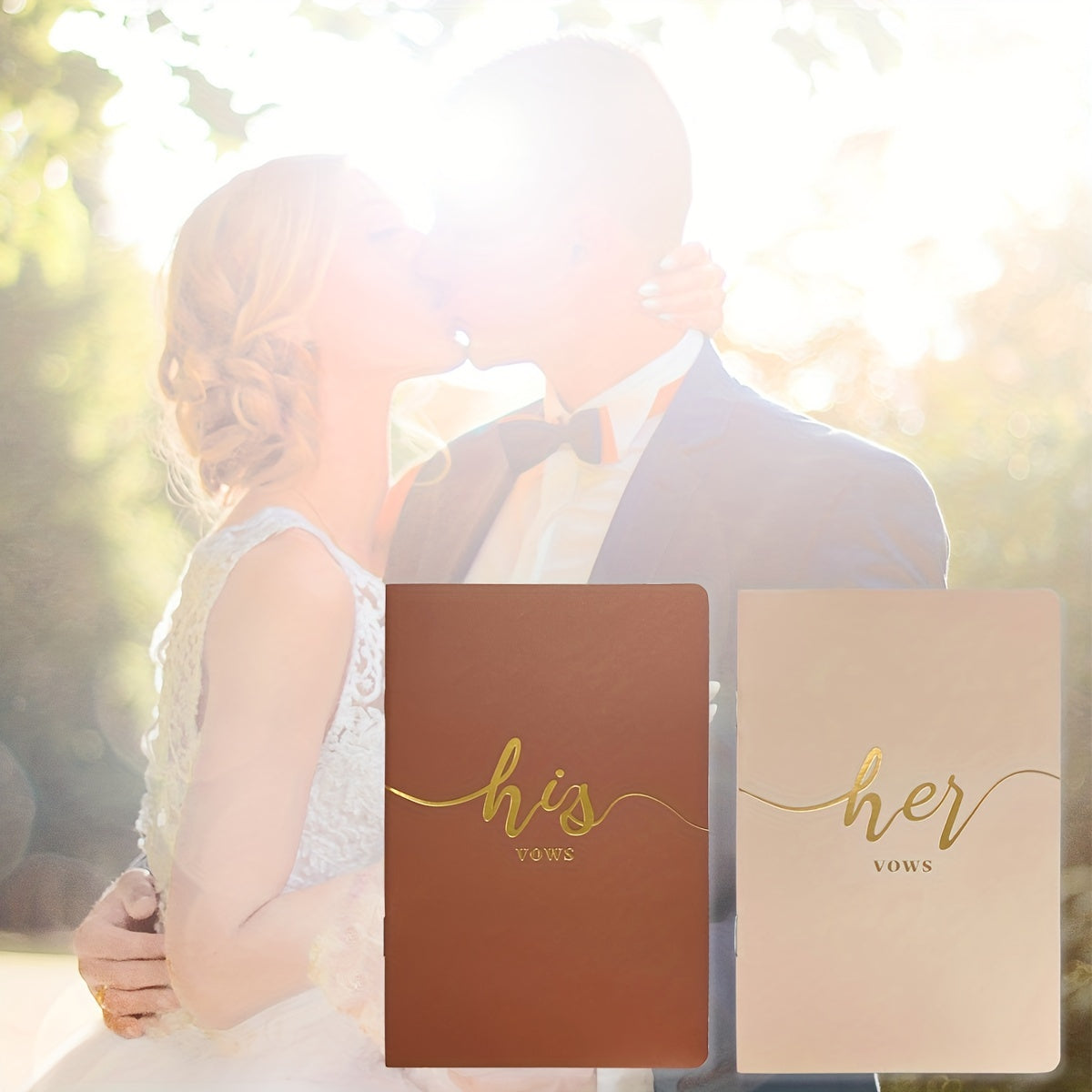 Wedding His And Her Vow Notebook Set Bride And Groom Booklet For Wedding