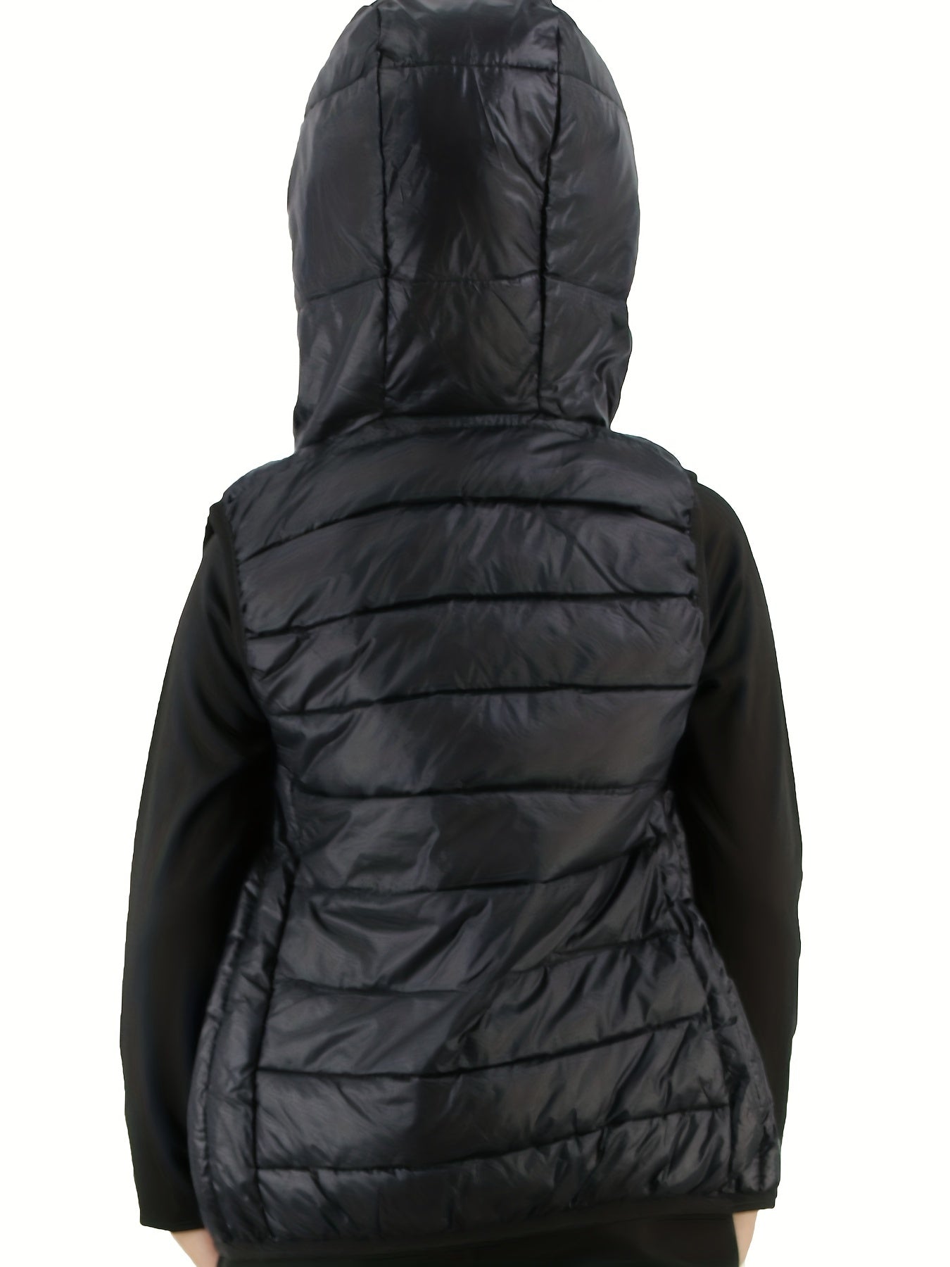 Kids' Sleeveless Hooded Jacket Zip Up Jacket