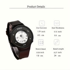 Spaceman Graphic Round Electronic Watch Waterproof Luminous Watch