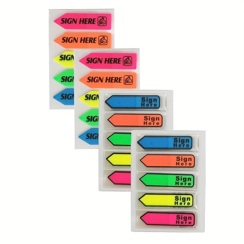 Assorted Sign Here Sign Date Tabs 5 Colors Dispenser Arrow Flag Notary Books