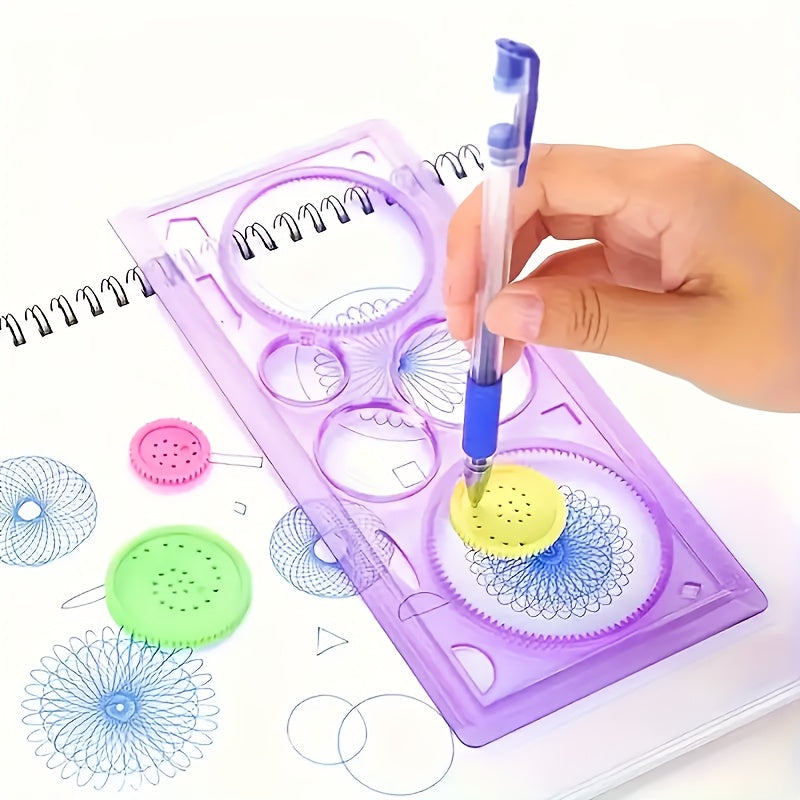 Geometric Drawing Tool for Art & School Learning Mixed Colors Ruler