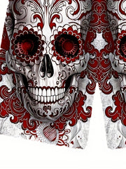 Men's Floral Skull Graphic Shorts Comfortable and Stylish Summer Wear