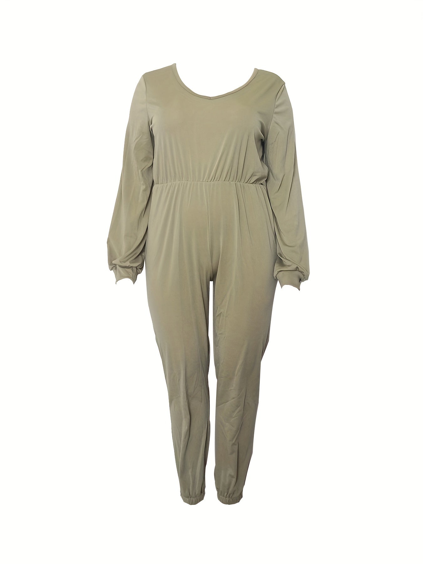 Women's Plus Sexy Long Sleeve Jumpsuit