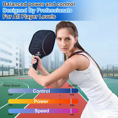 Pickleball Rackets Set 2 Rackets And 4 Balls With Bag And Headband
