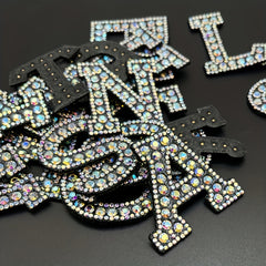 26pcs 4 5 4 Letters Clothing Bling Letter Patch Glitter Alphabet Rhinestone