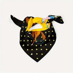 Boho Vintage Cartoon Horse Print Bandana Square Scarf Head Wrap