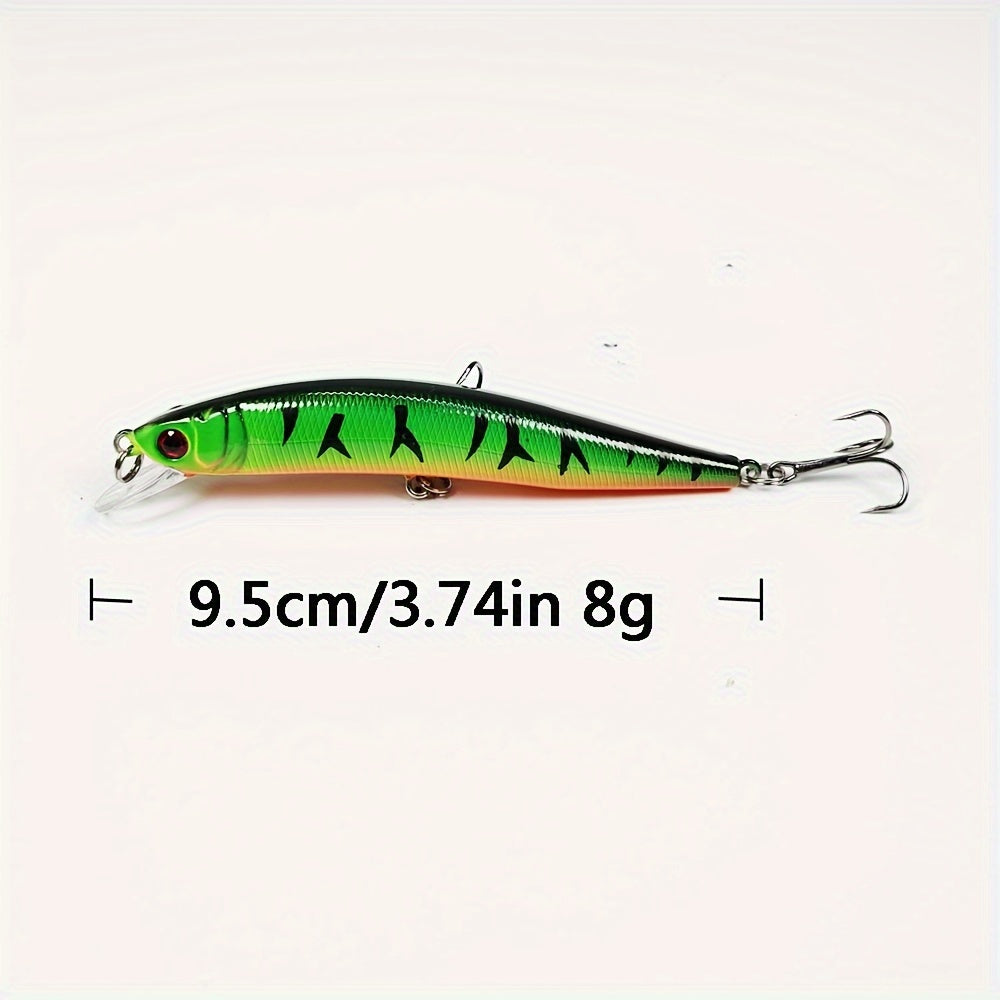 10pcs Minnow Fishing Lure 9.8g Floating Hard Bait Carp Tackle