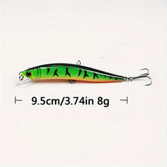 10pcs Minnow Fishing Lure 9.8g Floating Hard Bait Carp Tackle