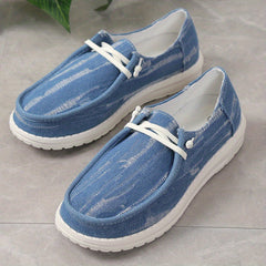 Women's Canvas Lace Up Outdoor Shoes Lightweight Comfortable Sneakers