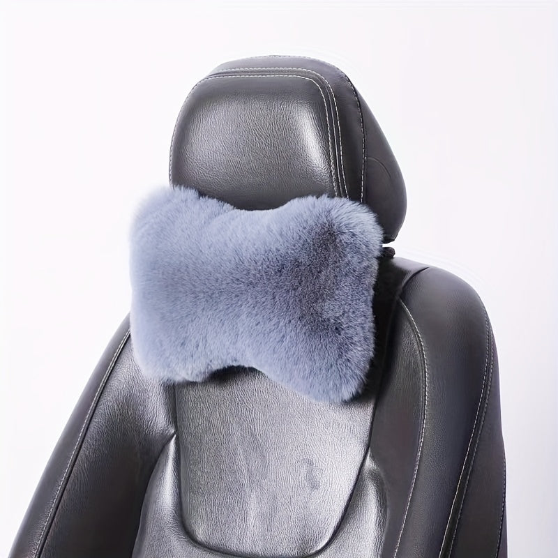 Rabbit Plush Car Headrest Pillow Set