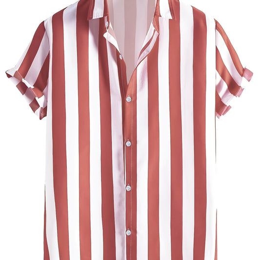Men's Striped Short Sleeve Shirt