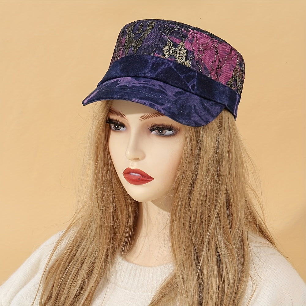 Y2K Lace Denim Baseball Cap Vintage Sunscreen Sports Hat