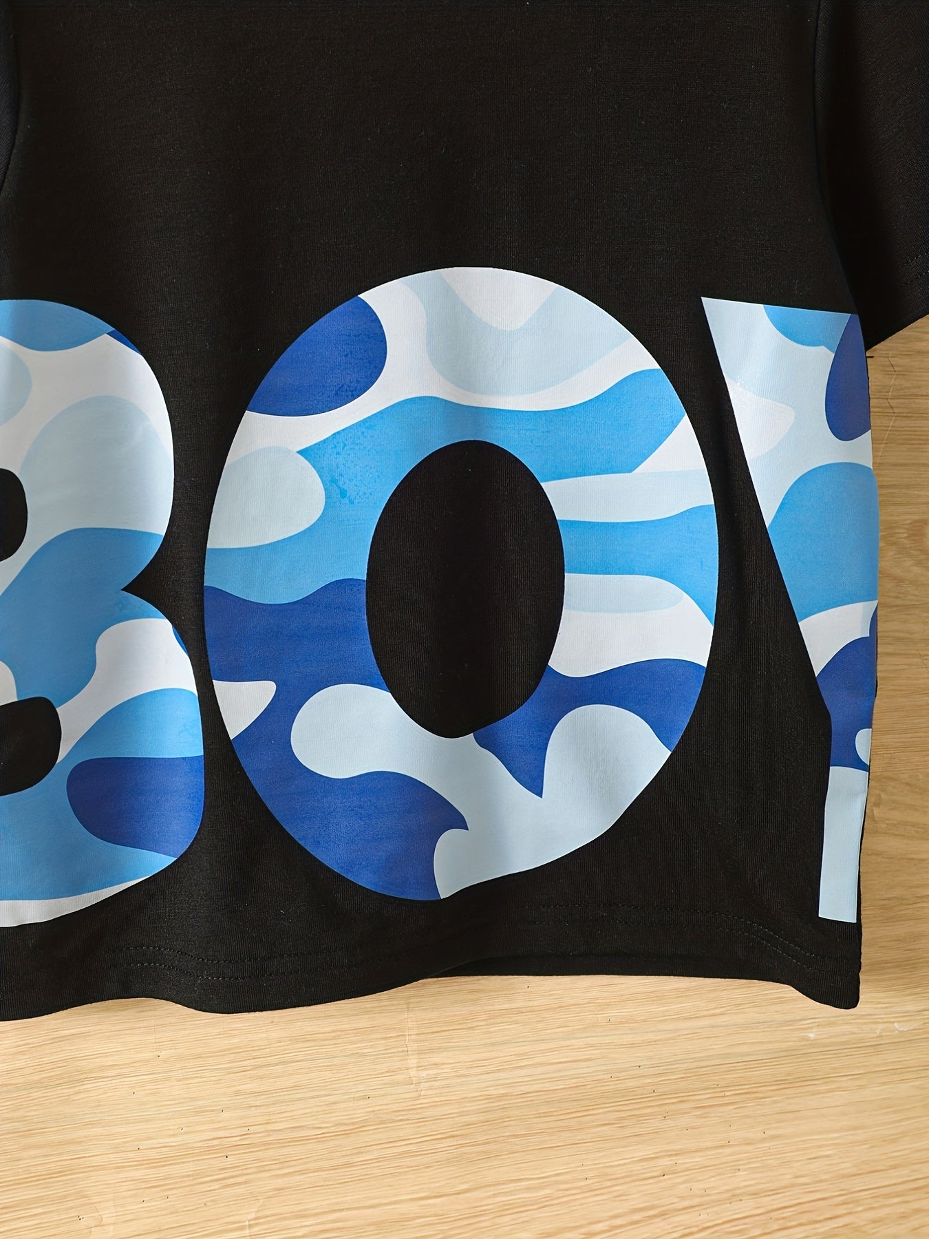 Boys Teen Casual Letter Graphic Tee & Shorts Set for Summer