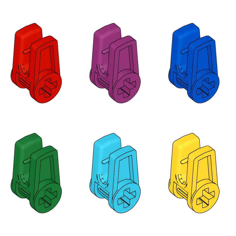 60pcs Plastic Building Block Line Clips with Cross Hole Clamp - Compatible