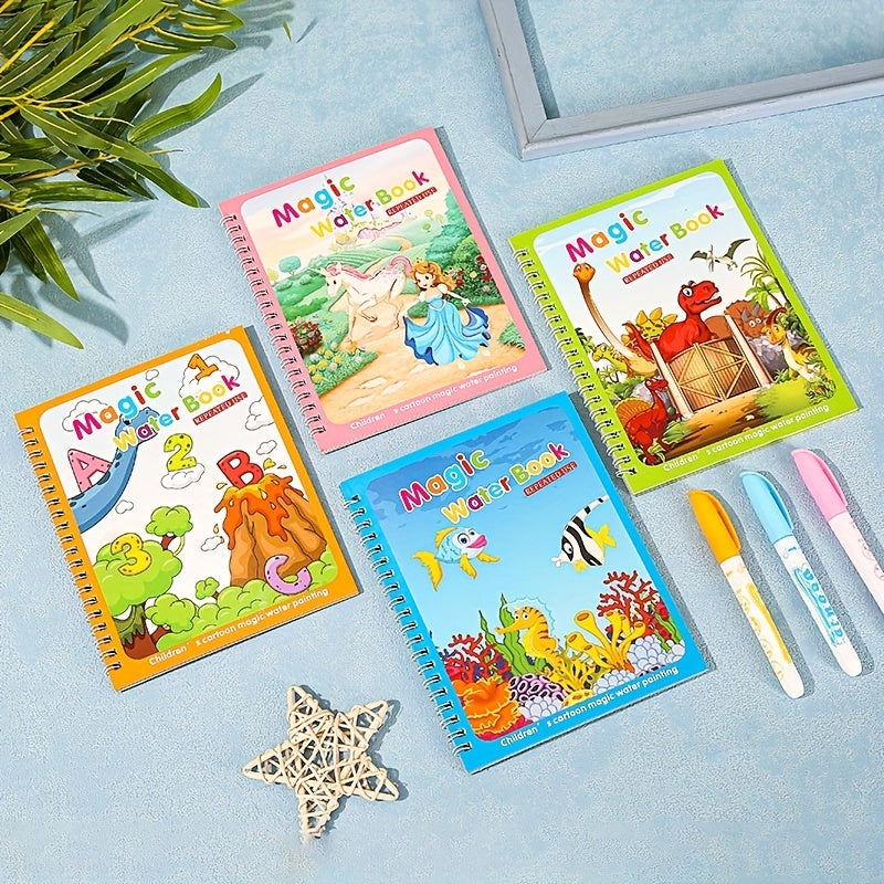 Water Drawing Book for Kids Reusable Coloring Book Sensory Toys