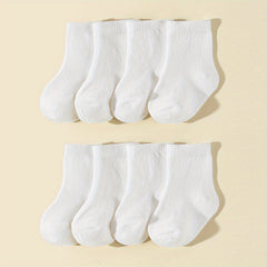 10Pairs Baby Cotton Blend Short Crew Socks for Four Seasons