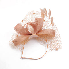 Women Vintage Hats 20s Fascinator Hat Feather Mesh Veil Fascinator Hat Feathers