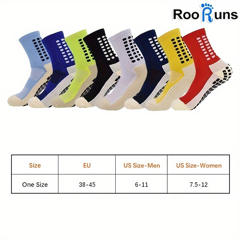 Padded Football Socks Anti Slip Grip Sports Crew One Size Fits 38-45