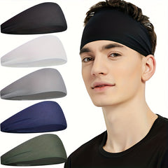 5pcs Unisex Stretchy Sports Headband Running Cycling Yoga Fitness