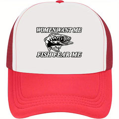 Fish Print Baseball Cap Lightweight Adjustable Sun Hat Unisex