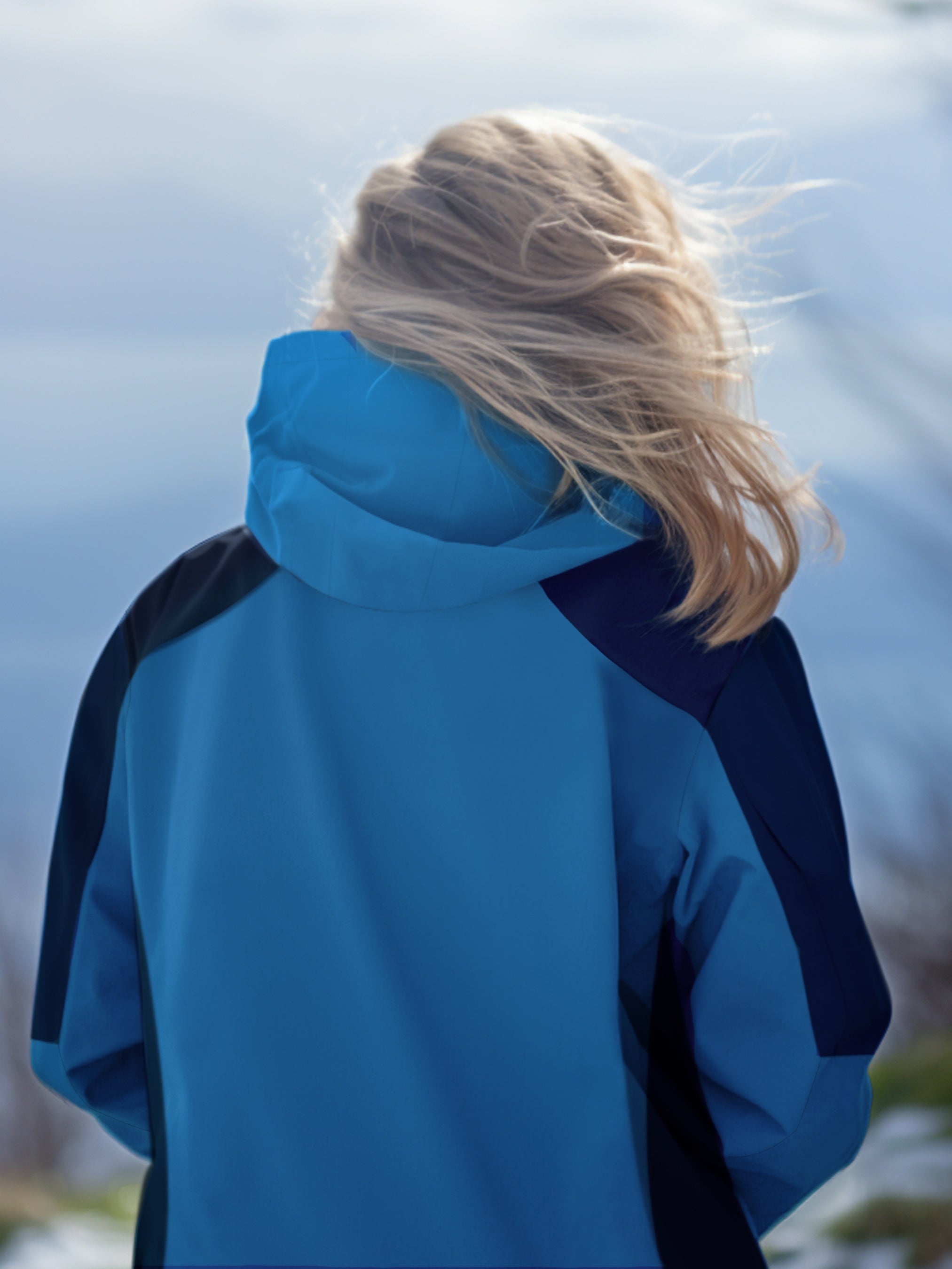 Women's Fleece Hooded Jacket for Hiking and Mountaineering
