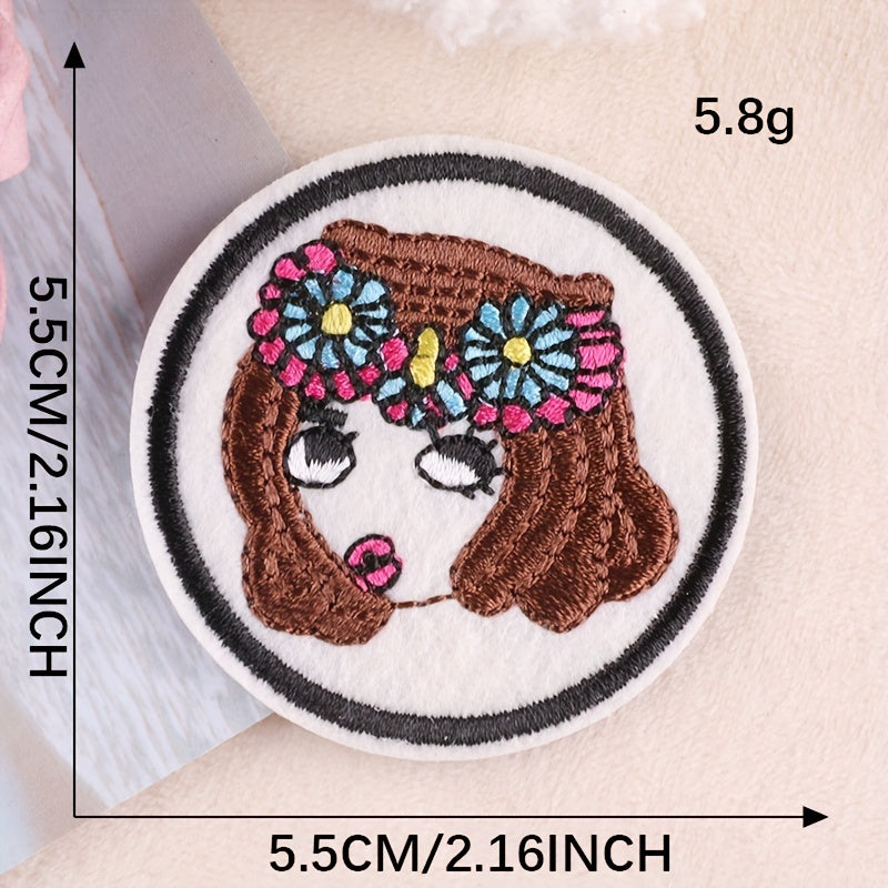 3pcs Embroidery Stroke Beauty Patches For Girls DIY Ironing