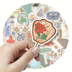 60pcs Forbidden City Ancient Stickers Laptop Helmet Cup Decorative Wat