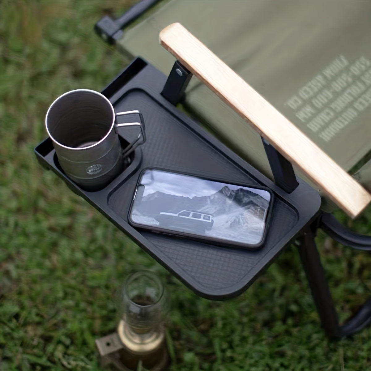 Outdoor Chair Side Storage Tray Recliner Chair Tray Universal Cup Holder