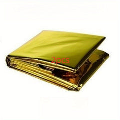 2pcs Emergency Insulation Blankets Aluminum Foil Sun Protection