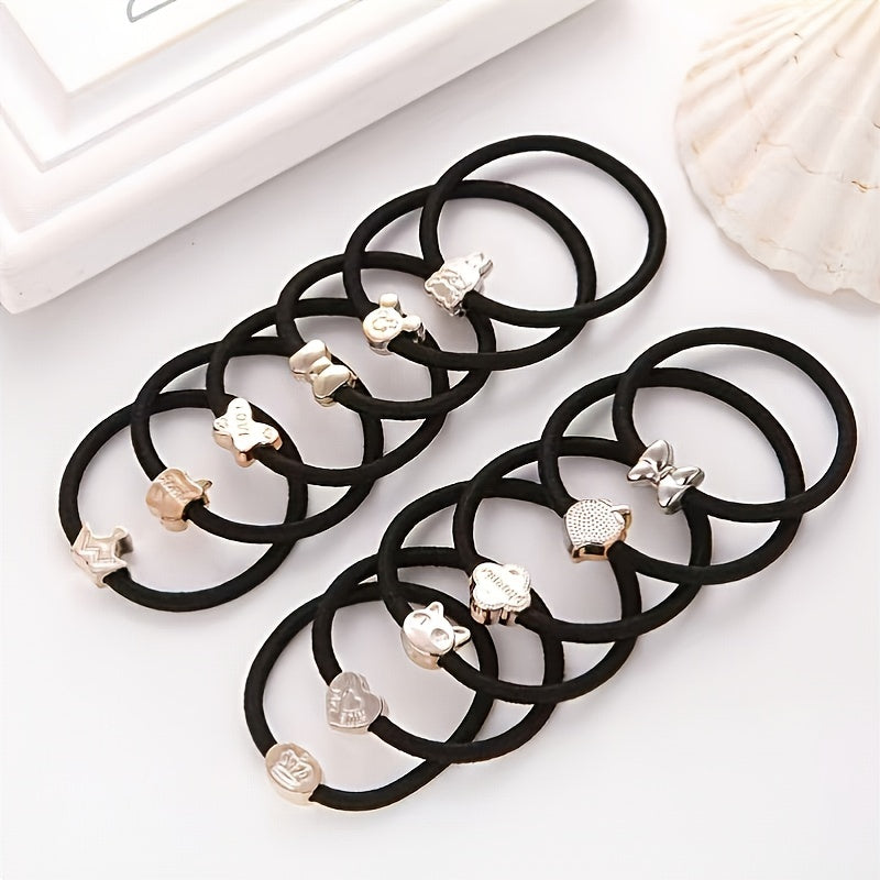 50pcs Girls Elastic Hair Ties Thick Hair Accessories Gift