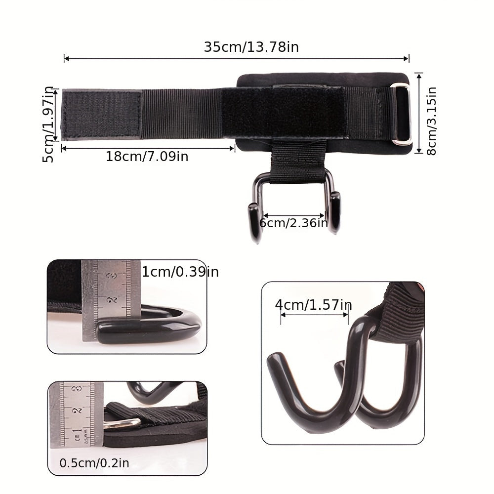 3pcs Pull Up Assist Set Elastic Strap Wrist Hooks Gym Power Training