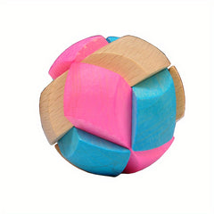 Wooden Puzzle Toys Kongming Locks Luban Locks Football 24 Locks 6 Tong