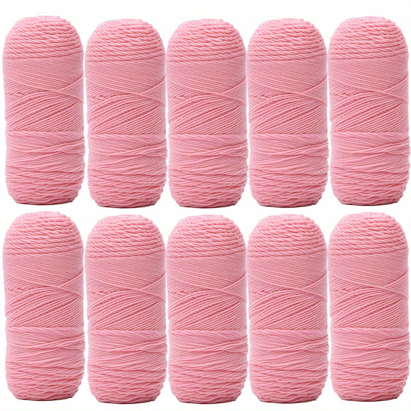 10pcs Acrylic Yarn 4 ply Assorted Colors 50g Pack Crocheting & Knitting