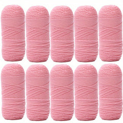 10pcs Acrylic Yarn 4 ply Assorted Colors 50g Pack Crocheting & Knitting