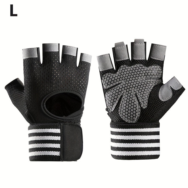 Gym Workout Gloves Wrist Support Full Palm Protection Weightlifting