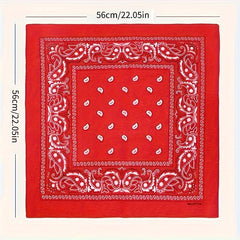 16 Pcs Cashew Paisley Square Scarf Set Sporty Style