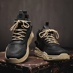 Men's Non Slip Boots with Letter Patch Decor