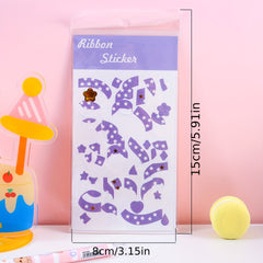 Ribbon Love Ribbon Laser Sticker Waterproof DIY Sticker